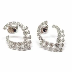 Boucles d'oreilles diamants or blanc