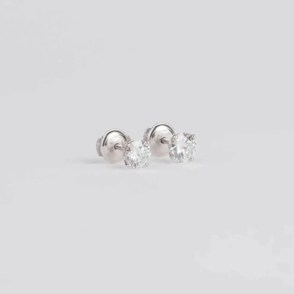 Boucles d'oreilles diamants taille moderne