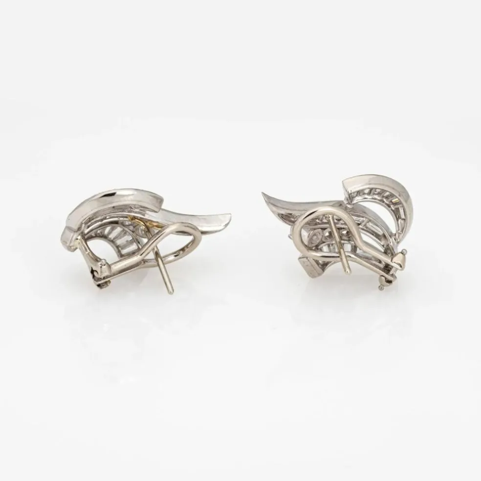 Boucles d'oreilles diamant platine