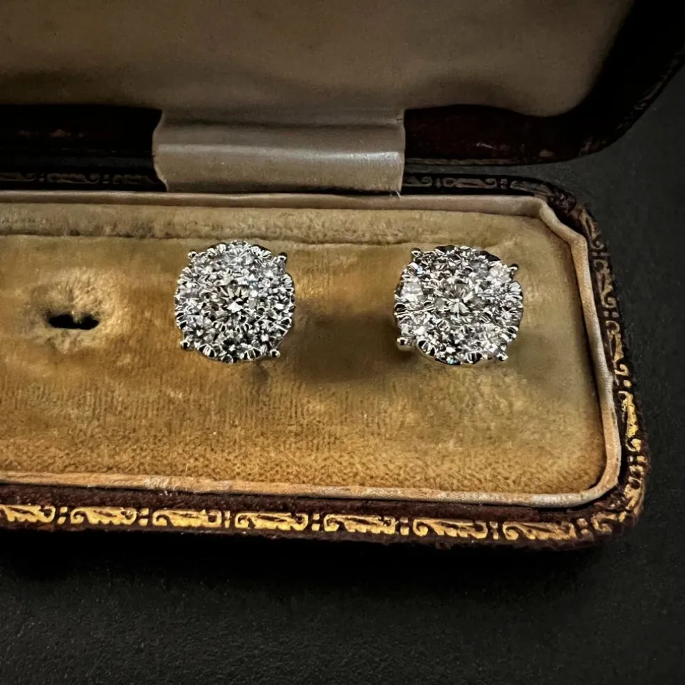Boucles d'oreilles diamant 1,6 ct