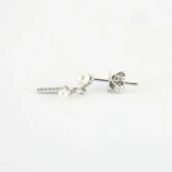 Boucles d'oreilles diamants & perle
