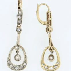 Boucles d'oreilles diamants Art nouveau