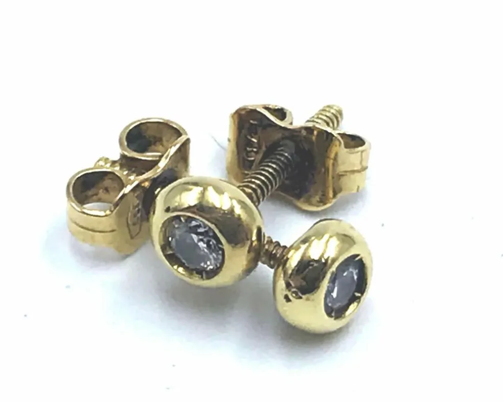 Boucles d'oreilles diamants or jaune