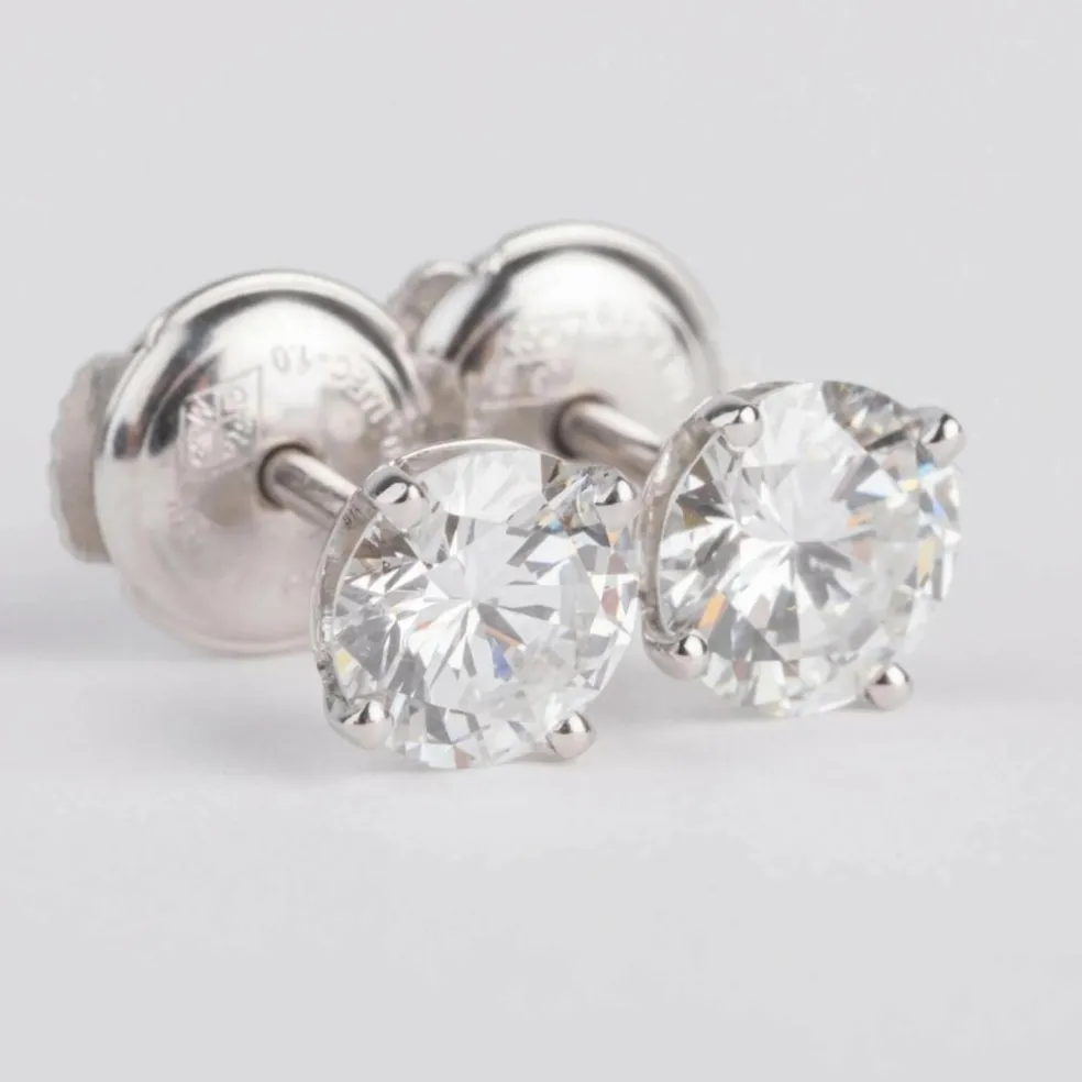 Boucles d'oreilles diamants taille moderne