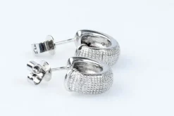 Boucles d'oreilles diamants en or blanc