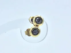Boucles d'oreilles diamants or jaune