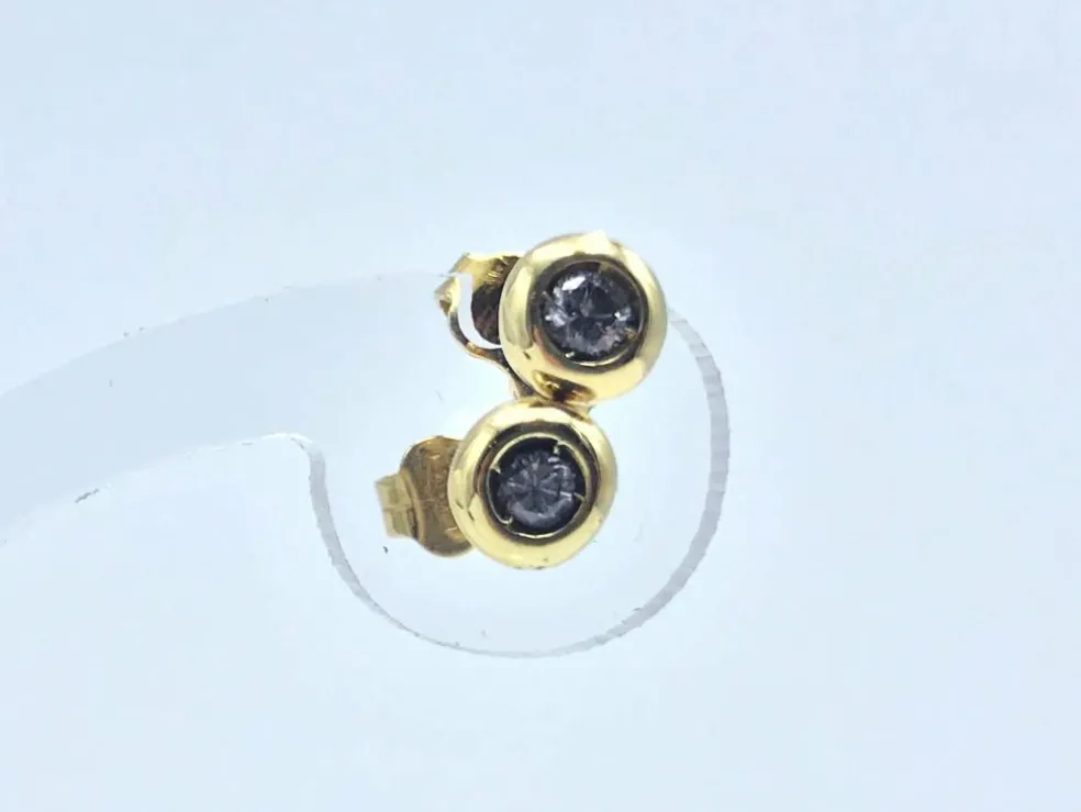 Boucles d'oreilles diamants or jaune