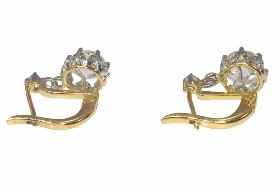 Boucles d'oreilles diamants Art Déco