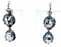 Boucles d’oreilles diamants taille rose