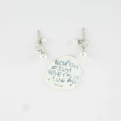 Boucles d'oreilles diamants & perle