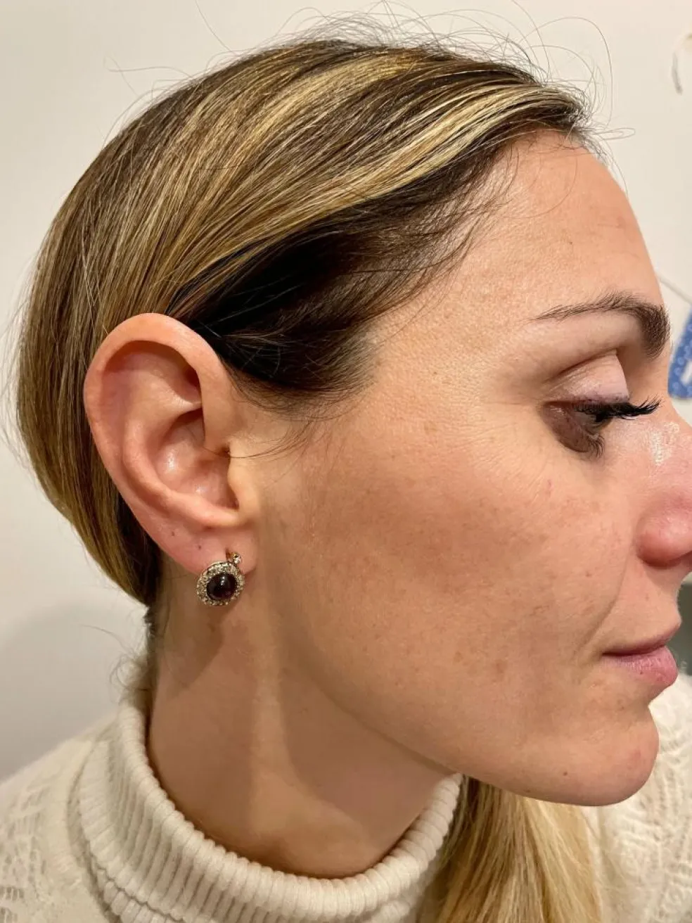 Boucles d'oreilles Diamants Grenat