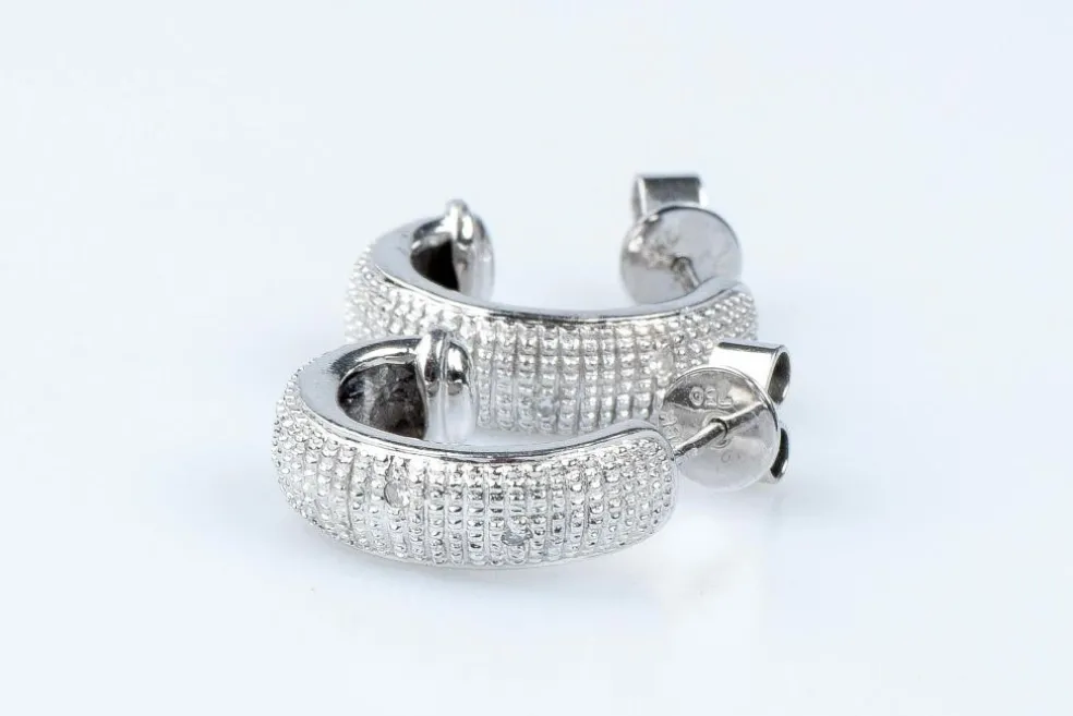 Boucles d'oreilles diamants en or blanc