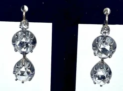 Boucles d’oreilles diamants taille rose
