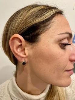 Boucles d'oreilles Diamants Grenat