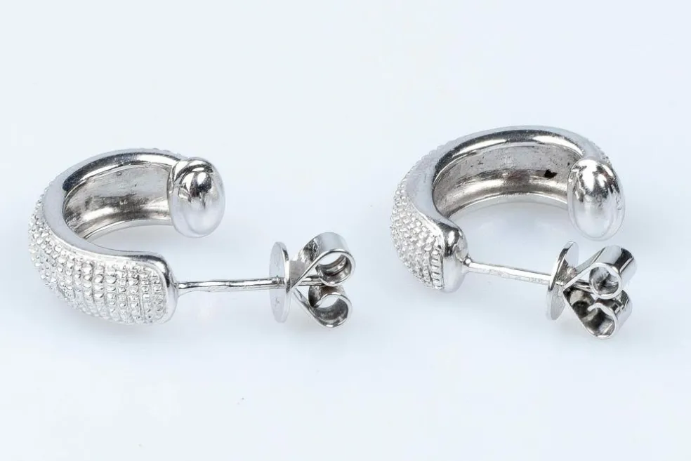Boucles d'oreilles diamants en or blanc