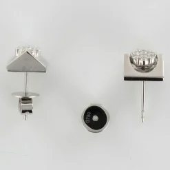 Boucles d'oreilles diamants géométriques
