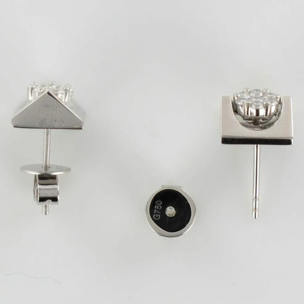 Boucles d'oreilles diamants géométriques