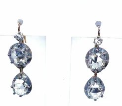 Boucles d’oreilles diamants taille rose