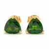 Boucles d'oreilles diopsides or jaune
