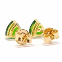 Boucles d'oreilles diopsides or jaune