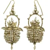 Boucles d'oreilles dorées perles anciennes