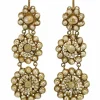 Boucles d'oreilles dorées perles anciennes