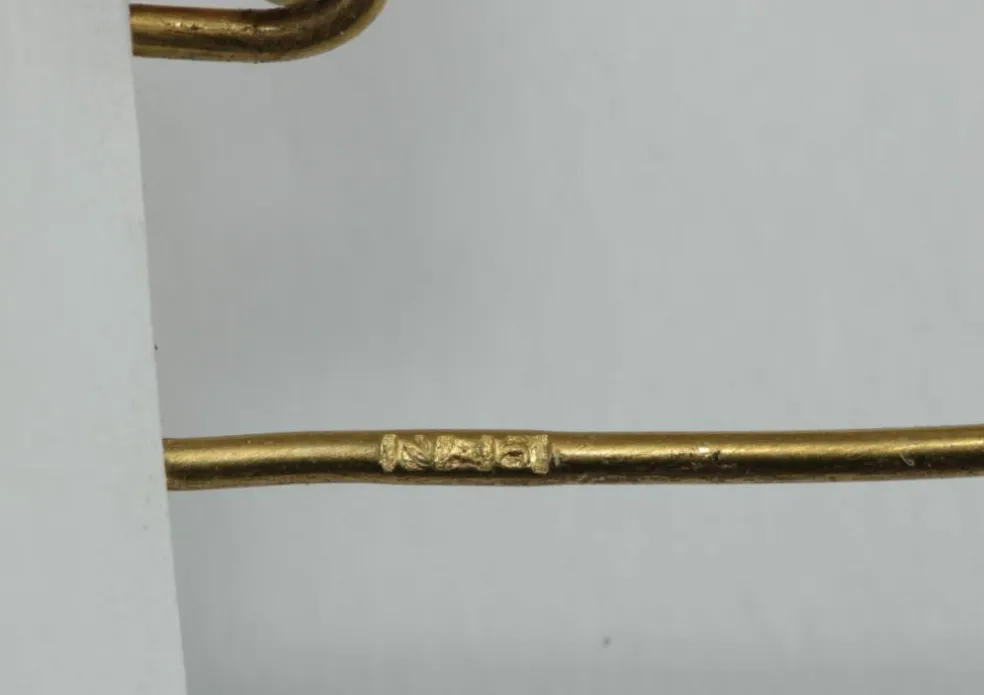 Boucles d'oreilles dorées perles anciennes