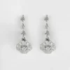 Boucles d'oreilles dormeuses Art Déco diamants