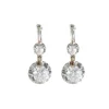 Boucles d'oreilles dormeuses or blanc Diamants