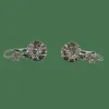 Boucles d’oreilles dormeuses or blanc et diamants