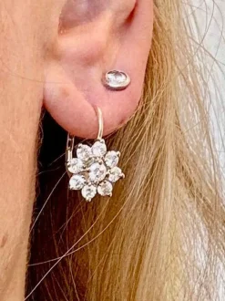 Boucles d’oreilles dormeuses Diamants