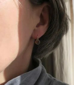 Boucles d’oreilles dormeuses améthyste diamant
