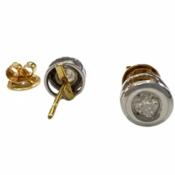 boucles d'oreilles dormeuses en or et diamants