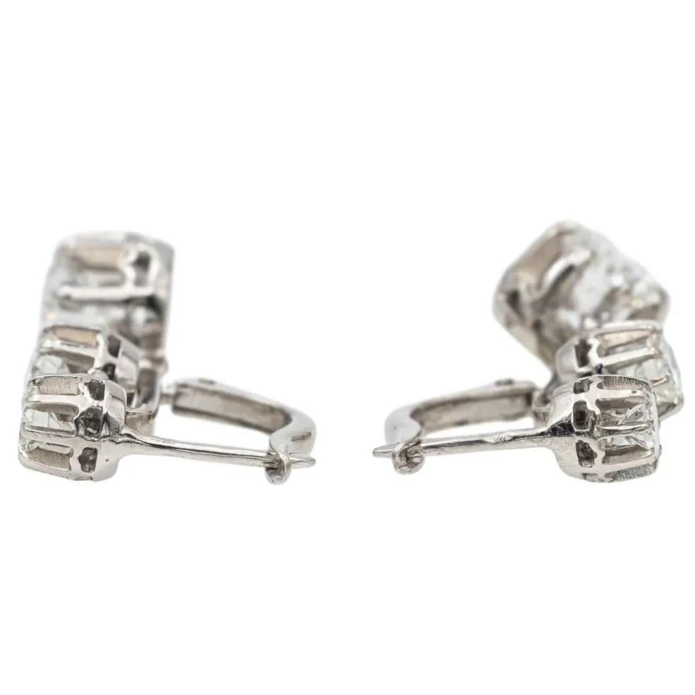 Boucles d'oreilles Dormeuses Or blanc Diamant
