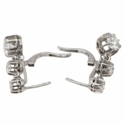 Boucles d'oreilles Dormeuses Or blanc Diamant