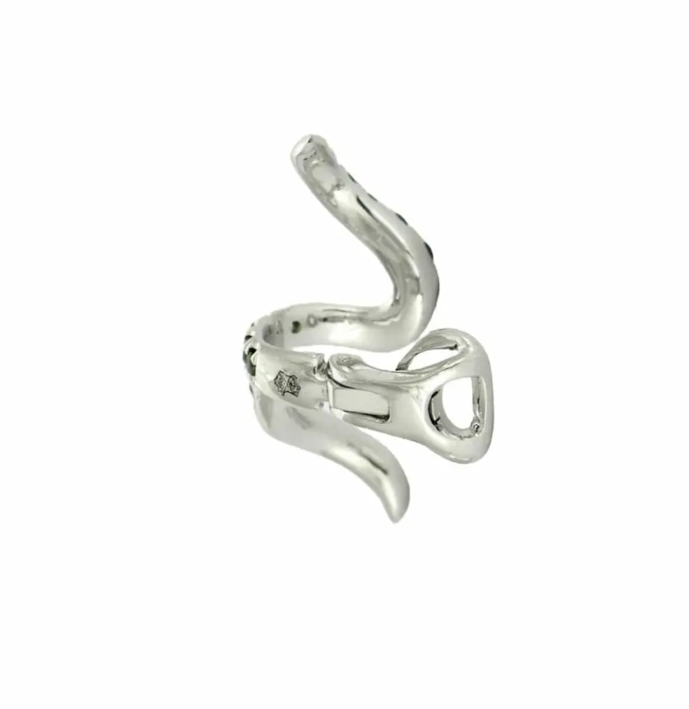 Boucles d'oreilles dépareillées or et émeraudes