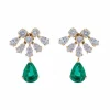 Boucles d'oreilles Emeraudes Diamants