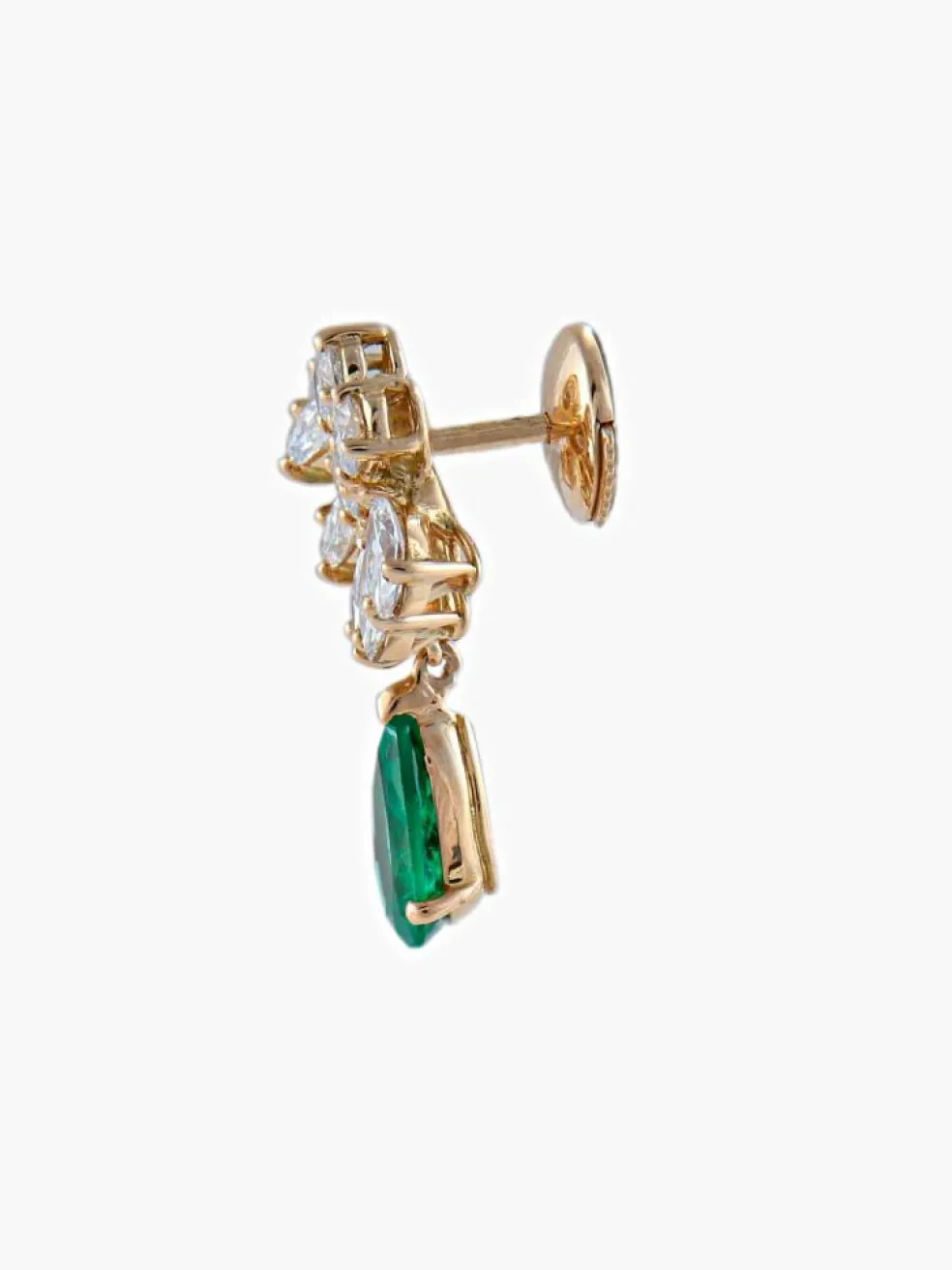 Boucles d'oreilles Emeraudes Diamants