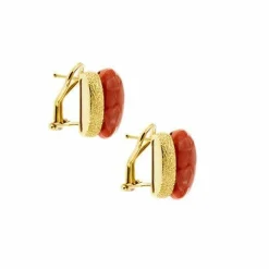 Boucles d'oreilles en corail