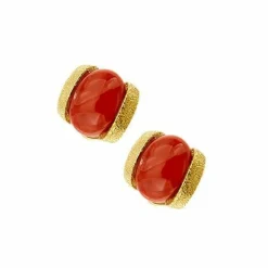 Boucles d'oreilles en corail