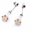 BOUCLES D'OREILLES EN CRISTAL DE ROCHE - ANNÉES 1950