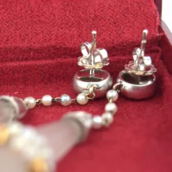 BOUCLES D'OREILLES EN CRISTAL DE ROCHE - ANNÉES 1950