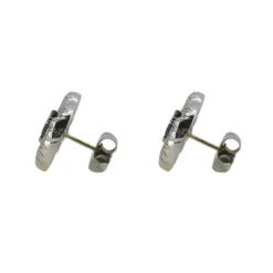 Boucles d'oreilles en diamant et saphir