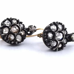 Boucles d'oreilles en diamant de l'époque victorienne