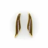 Boucles d'oreilles en forme d'aile en or 14 carats et diamants