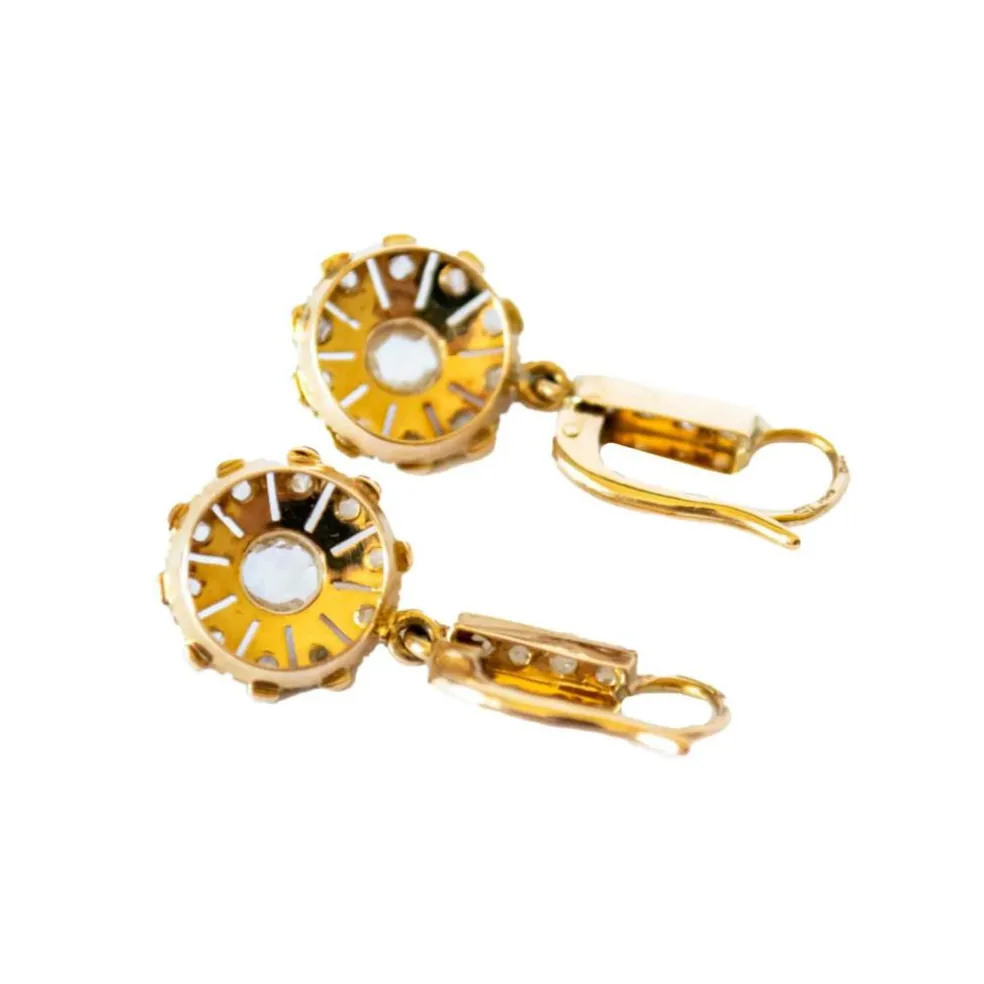 Boucles d'oreilles en or avec diamants