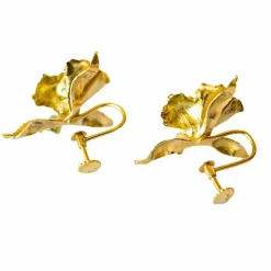 boucles d'oreilles en or avec perles