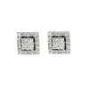 Boucles d'oreilles en or blanc et diamants