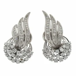 Boucles d'oreilles en or blanc et diamants de 2,65 carats