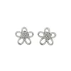 Boucles d'oreilles en or blanc avec diamants